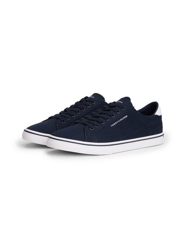 Tommy Hilfiger VULC CORE LONG LACE Sneaker Freizeitschuh, Halbschuh, Schnürschuh mit Kontrastbesatz an der Ferse (blau)
