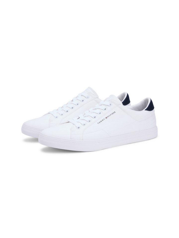 Tommy Hilfiger VULC CORE LONG LACE Sneaker Freizeitschuh, Halbschuh, Schnürschuh mit Kontrastbesatz an der Ferse (weiß)