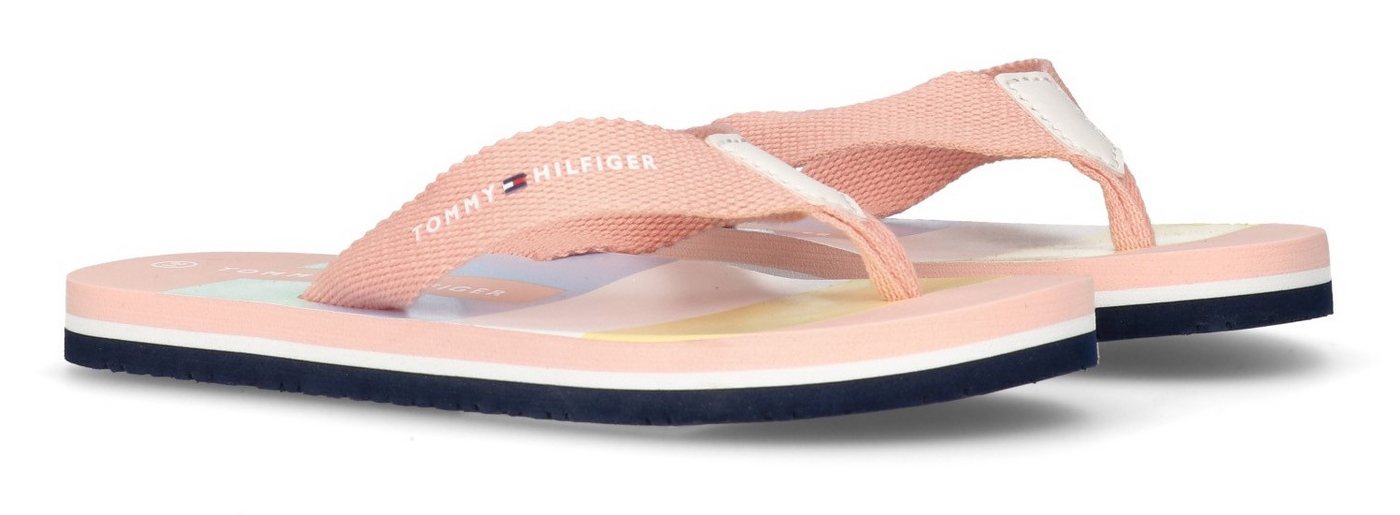 Tommy Hilfiger Zehentrenner, Pool Slides, Pantolette, Sandale mit Textilbandage