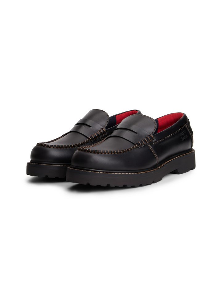 Tommy Jeans ARCHIVE '01 LOAFER Loafer Blockabsatz, Businessschuh, Slipper in schmaler Form