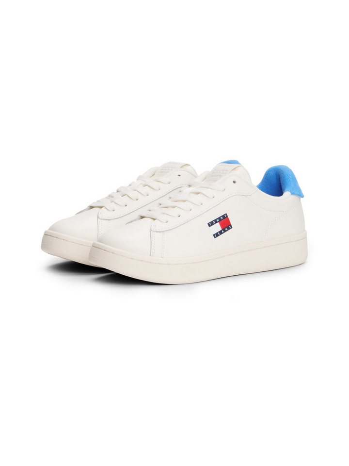 Tommy Jeans ARCHIVE' 98 Plateausneaker Freizeitschuh, Halbschuh, Schnürer mit Kontrastbesatz an der Ferse (blau/weiß)