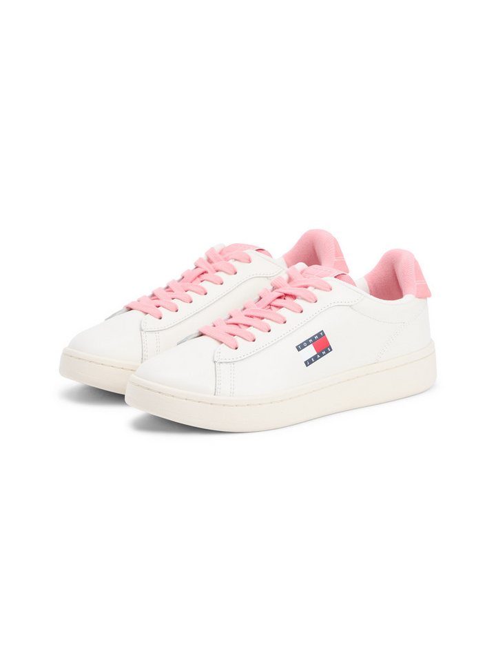 Tommy Jeans ARCHIVE' 98 Plateausneaker Freizeitschuh, Halbschuh, Schnürer mit Kontrastbesatz an der Ferse (ivory-rose)