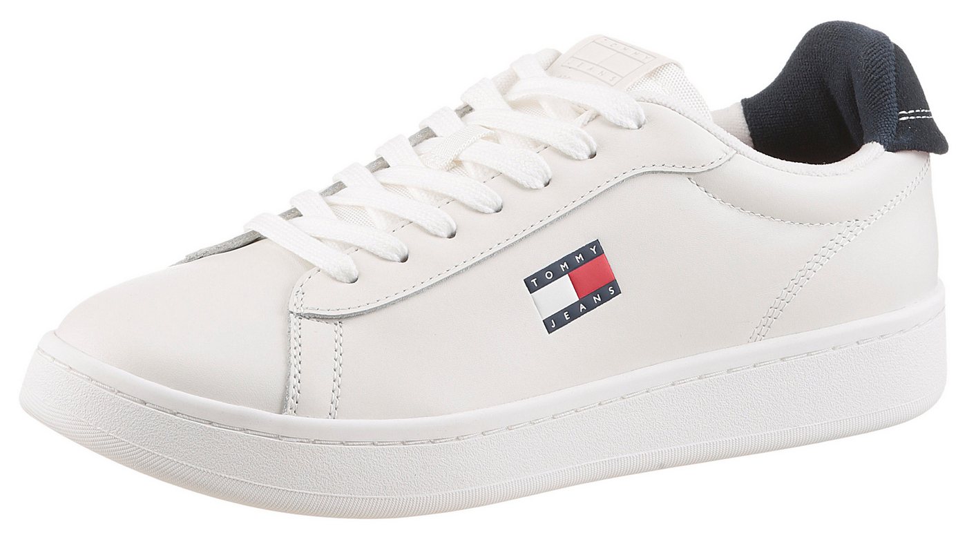 Tommy Jeans ARCHIVE' 98 Plateausneaker, Freizeitschuh, Halbschuh, Schnürschuh, mit Logoaufnäher an der Zunge (blau/weiß)