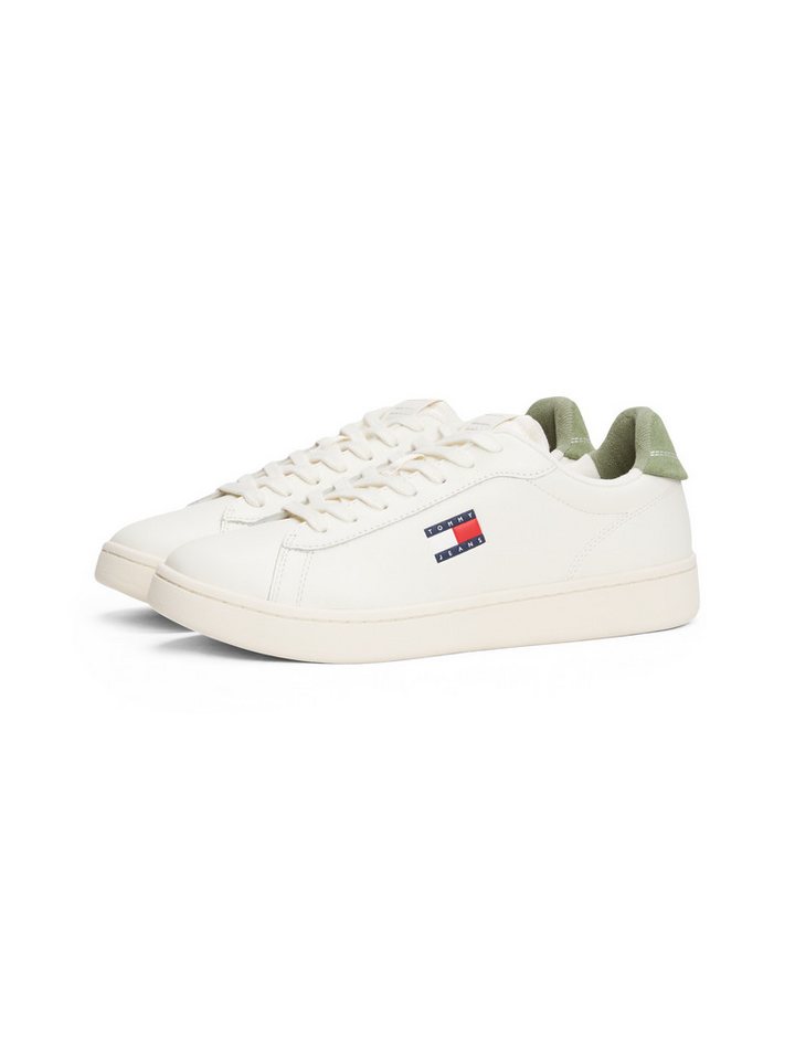 Tommy Jeans ARCHIVE '98 Sneaker Freizeitschuh, Streetwear, Halbschuh, Schnürer mit Logoflagge (grün/weiß)