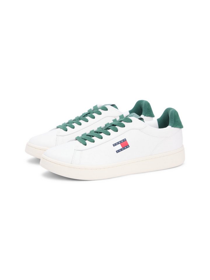Tommy Jeans ARCHIVE '98 Sneaker Freizeitschuh, Streetwear, Halbschuh, Schnürer mit Logoflagge (grün/weiß)
