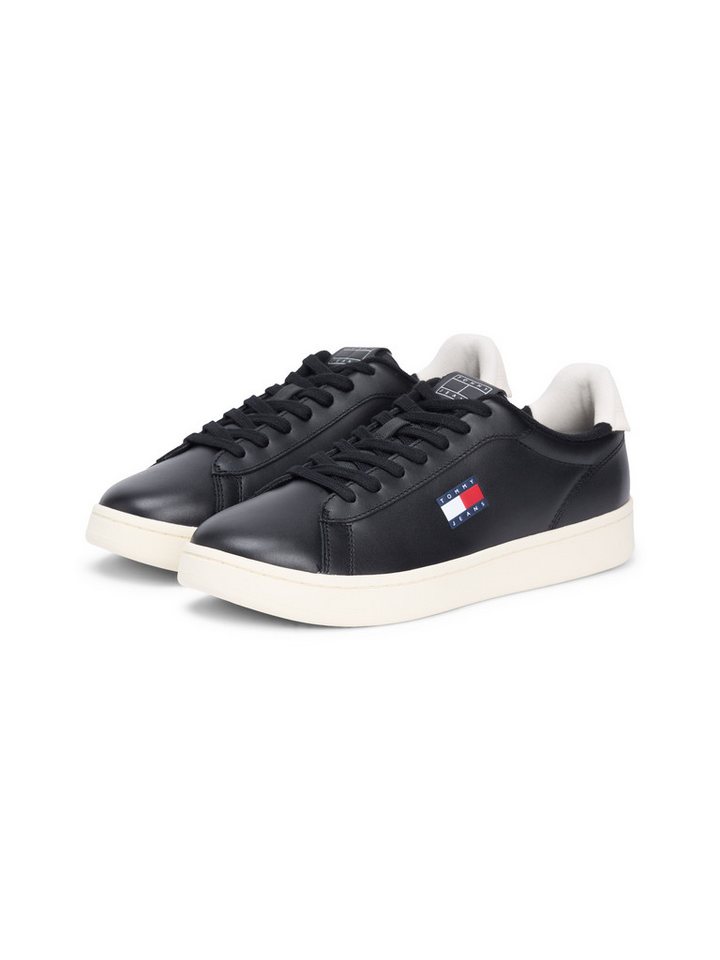 Tommy Jeans ARCHIVE '98 Sneaker Freizeitschuh, Streetwear, Halbschuh, Schnürer mit Logoflagge (schwarz/weiß)