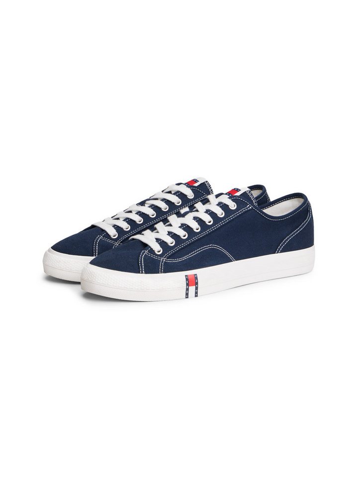 Tommy Jeans ARCHIVE VULC Y2K Sneaker Freizeitschuh, Halbschuh, Schnürschuh mit Logoflagge im Plateau (blau)