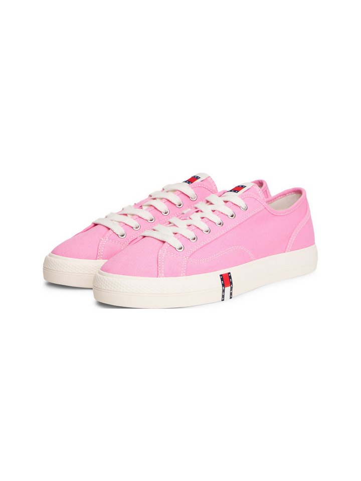 Tommy Jeans ARCHIVE Y2K Plateausneaker Freizeitschuh, Halbschuh, Schnürer im Retro-Look mit Label im Plateau (rosa)