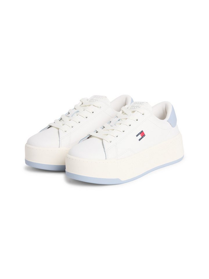 Tommy Jeans PLATFORM LOGO SNEAKER Plateausneaker Schnürschuh, Halbschuh, Freizeitschuh mit seitlicher Logoflag