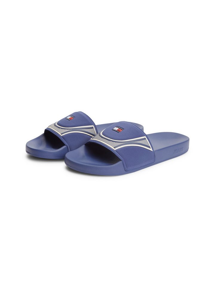 Tommy Jeans SEASONAL POOL SLIDE Pantolette Poolslides, Sommerschuh, Schlupfschuh mit Kontrastbesätzen