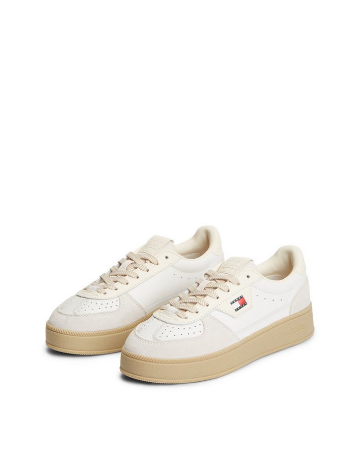 Tommy Jeans THE GREENWICH EDGE MAX Plateausneaker Freizeitschuh, Schnürschuh im Retro-Look mit Perforationen