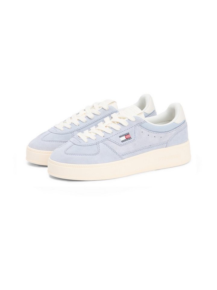 Tommy Jeans THE GREENWICH EDGE MAX SUEDE Plateausneaker Freizeitschuh, Halbschuh, Schnürschuh mit seitlicher Logoflagge