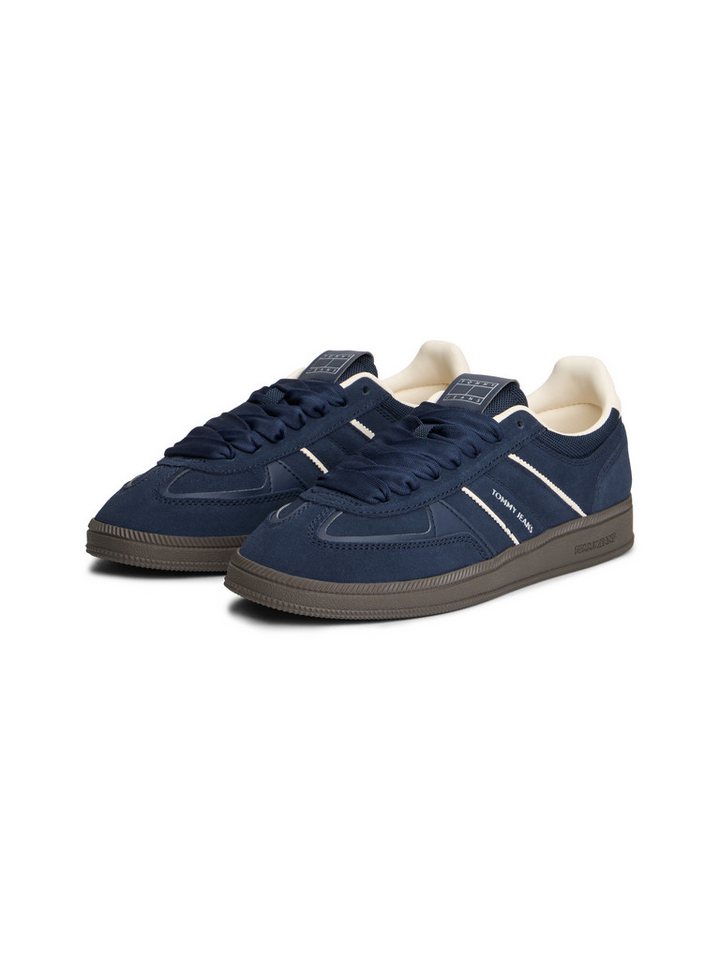 Tommy Jeans THE GREENWICH EDGE SUEDE Plateausneaker Freizeitschuh, Halbschuh, Schnürschuh mit gepolstertem Schaftrand
