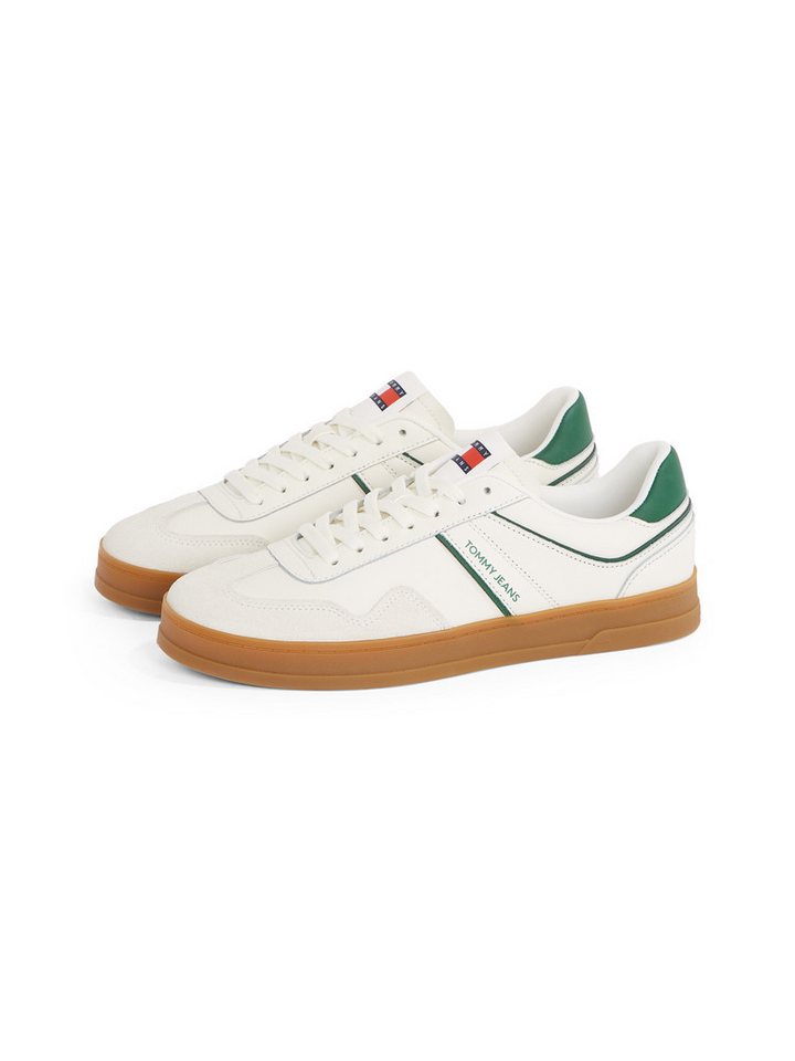 Tommy Jeans THE GREENWICH LEATHER Sneaker, Freizeitschuh, Halbschuh, Schnürschuh mit kontrastfarbenen Details