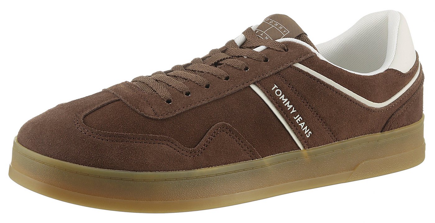Tommy Jeans THE GREENWICH SUEDE Sneaker, Freizeitschuh, Halbschuh, Schnürschuh mit gepolstertem Schaftrand