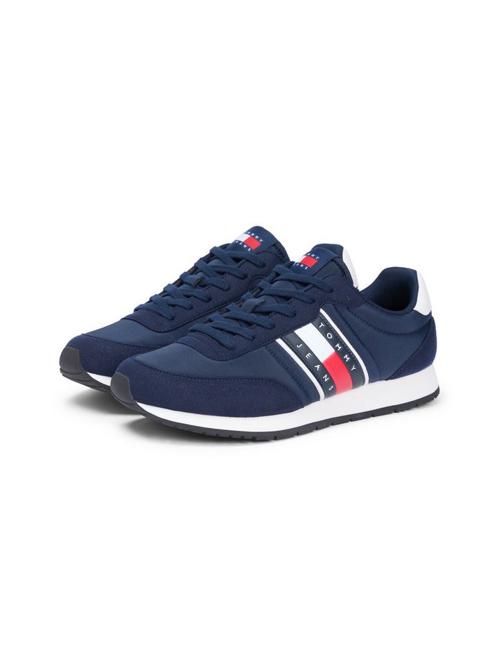 Tommy Jeans TJM CLASSIC RUNNER Sneaker Freizeitschuh, Halbschuh, Schnürer mit Kontrastbesätzen (blau)
