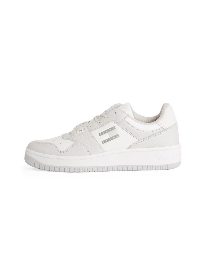 Tommy Jeans TJM RETRO BASKET CUPSOLE TUMBLE Sneaker, Freizeitschuh, Halbschuh, Schnürschuh mit gepolstertem Schaftrand