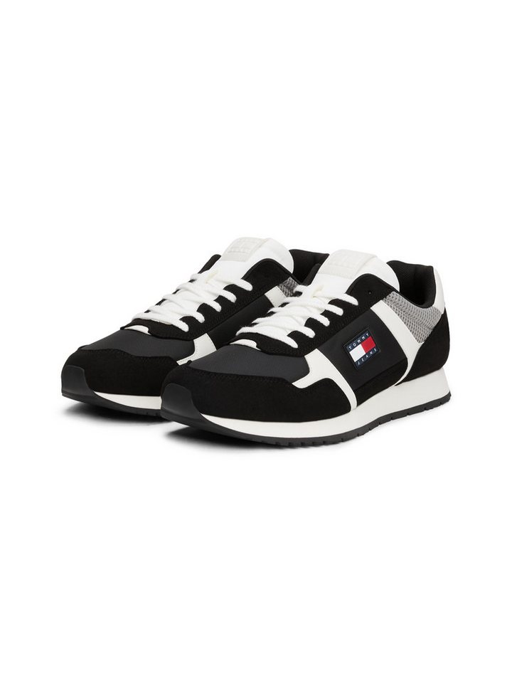 Tommy Jeans TJM RUNNER CASUAL Sneaker, Schnürschuh, Halbschuh, Freizeitschuh mit seitliche Logoflag