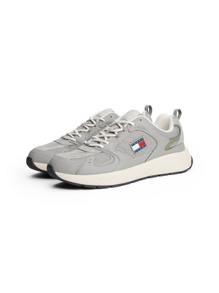 Tommy Jeans TJM RUNNER MIX MATERIAL Sneaker, Freizeitschuh, Halbschuh, Schnürer mit abgepolstertem Schaftrand