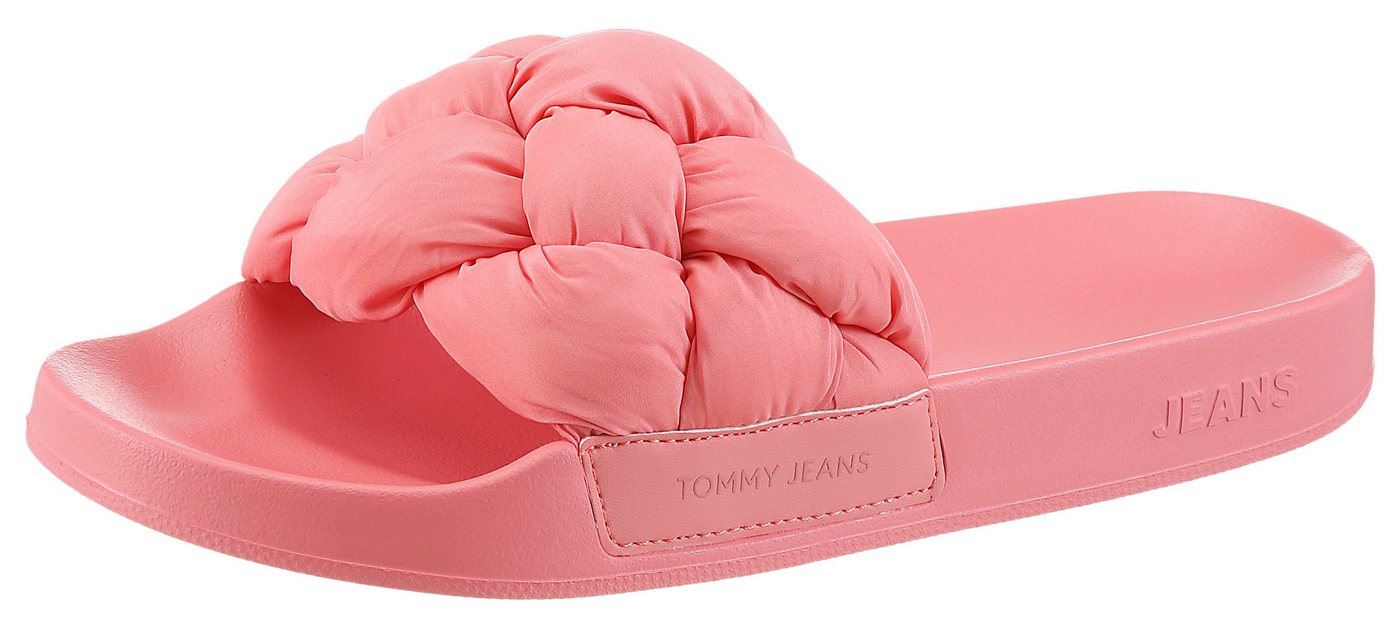 Tommy Jeans TJW BRAIDED SLIDES Pantolette Sandale, Pantolette, Flat mit geflochtener Bandage