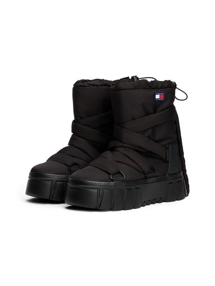 Tommy Jeans TJW CHUNKY SNOW BOOT NYLON Snowboots, Plateau, Winterboots, Schneeschuh mit Schnellverschluss