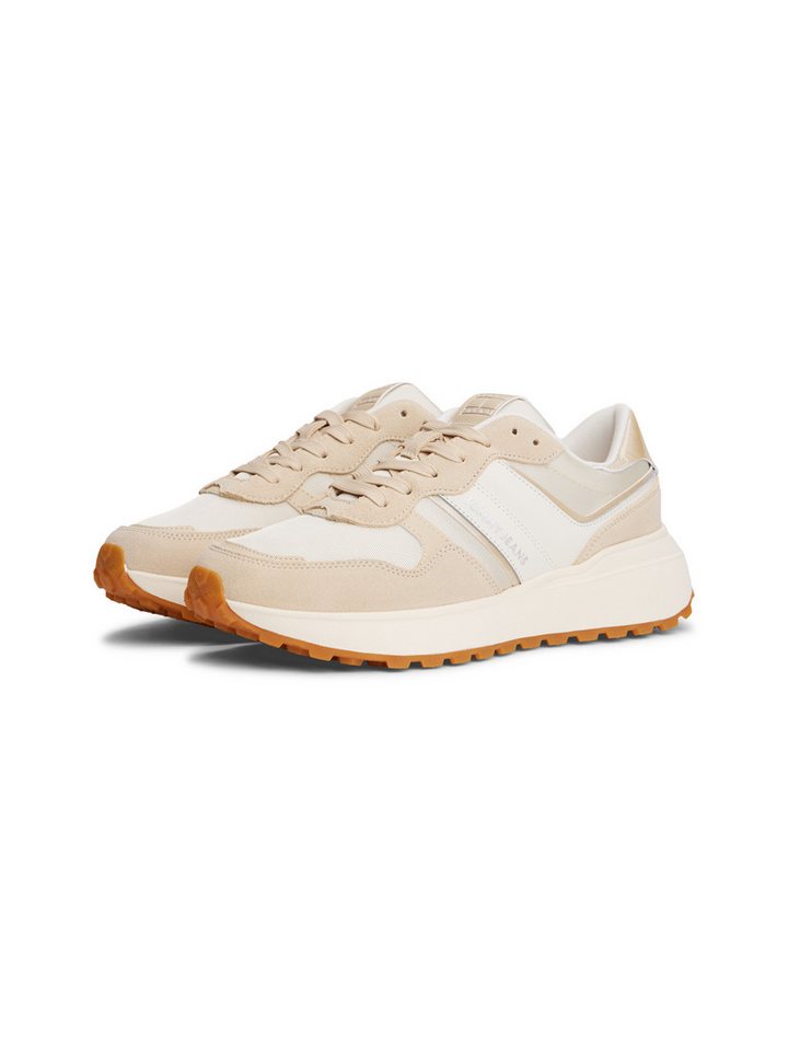 Tommy Jeans TJW CLEATED RUNNER Plateausneaker, Freizeitschuh, Halbschuh, Schnürer mit Kontrastbesatz