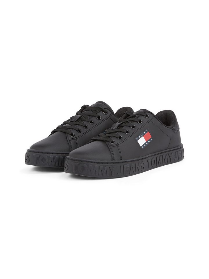 Tommy Jeans TJW LOGO OUTSOLE SNEAKER ESS Plateausneaker, Freizeitschuh, Halbschuh, Schnürschuh mit seitlicher Logoflagge