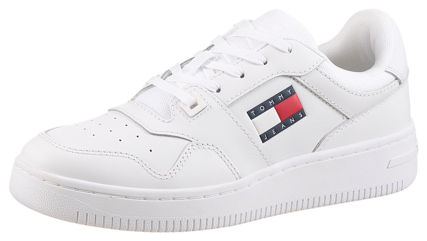 Tommy Jeans TJW RETRO BASKET Plateausneaker, Freizeitschuh, Halbschuh, Schnürer mit seitlicher Logoflagge