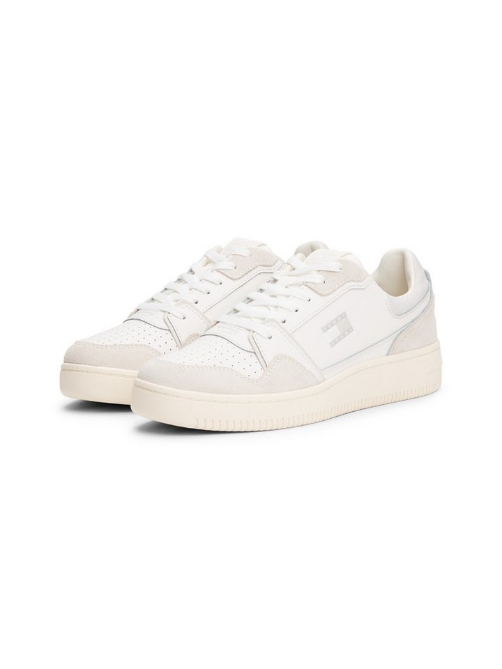 Tommy Jeans TJW RETRO BASKET SNEAKER Keilsneaker, Schnürschuh, Halbschuh, Freizeitschuh mit seitlicher Logoflagge