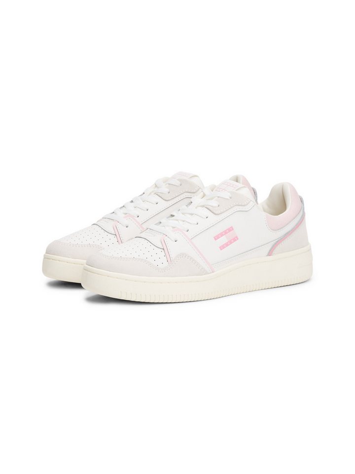 Tommy Jeans TJW RETRO BASKET SNEAKER Keilsneaker, Schnürschuh, Halbschuh, Freizeitschuh mit seitlicher Logoflagge