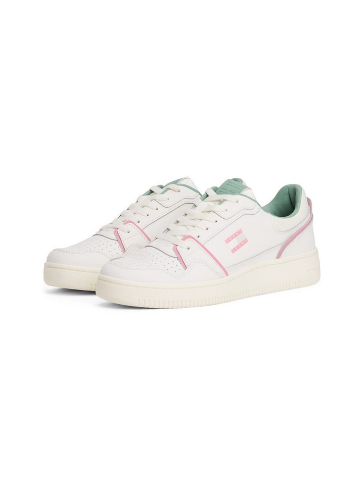 Tommy Jeans TJW RETRO BASKET SNEAKER Plateausneaker, Freizeitschuh, Halbschuh, Schnürschuh mit geprägter Logoflagge