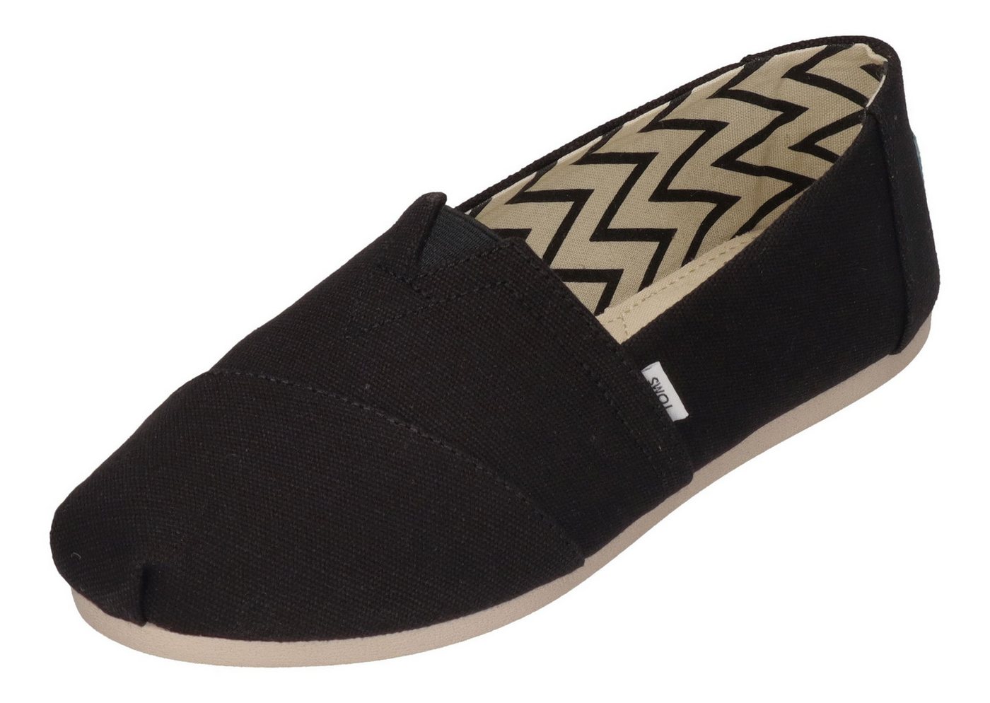 TOMS ALPARGATA Espadrille Black White