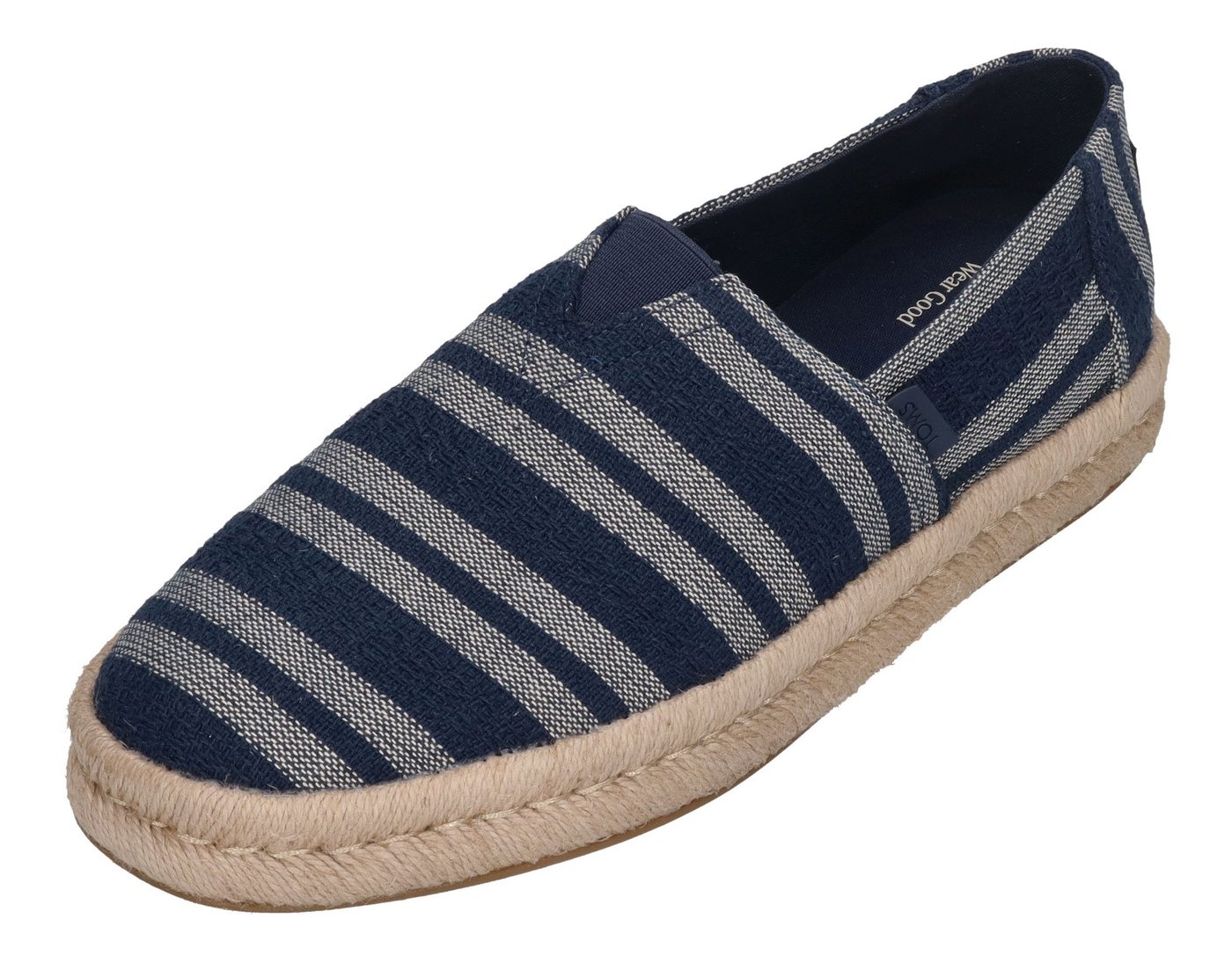 TOMS ALPARGATA ROPE 2.0 Espadrille Navy Beach Stripe