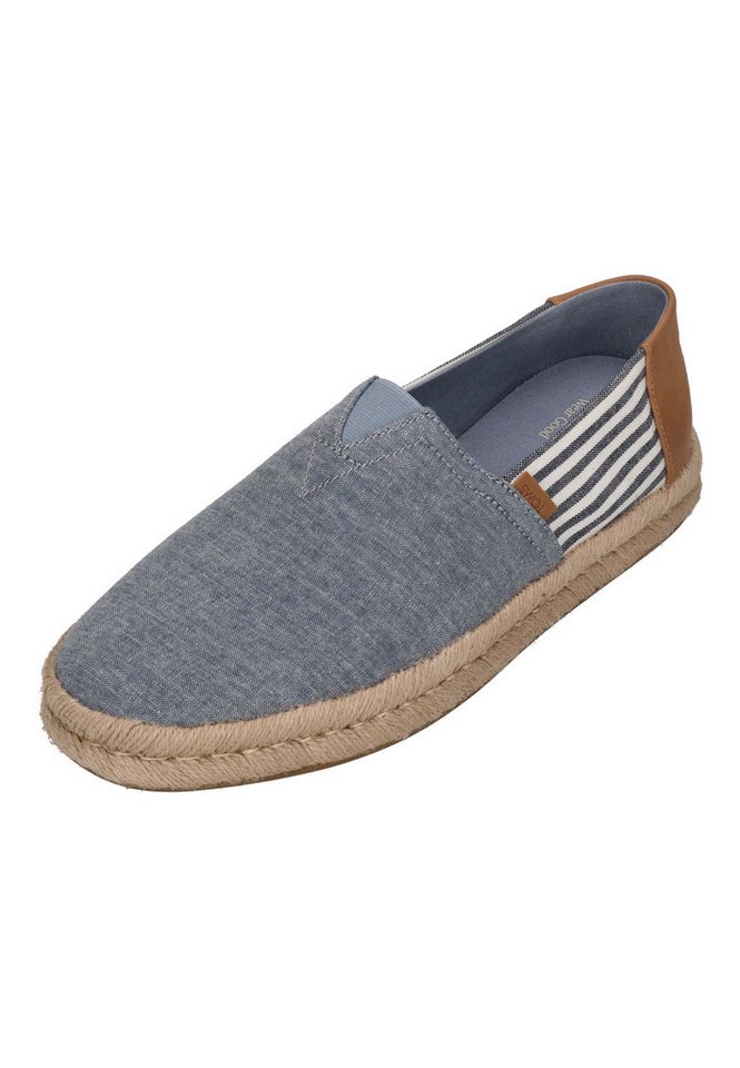 TOMS ALPARGATA ROPE 2.0 Espadrille Navy Chambray Nautical Stripe