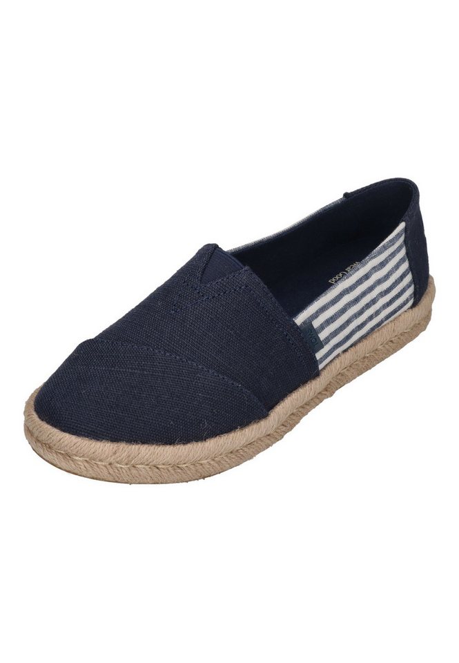 TOMS ALPARGATA ROPE 2.0 Espadrille Navy Heritage Canvas Woven Stripe