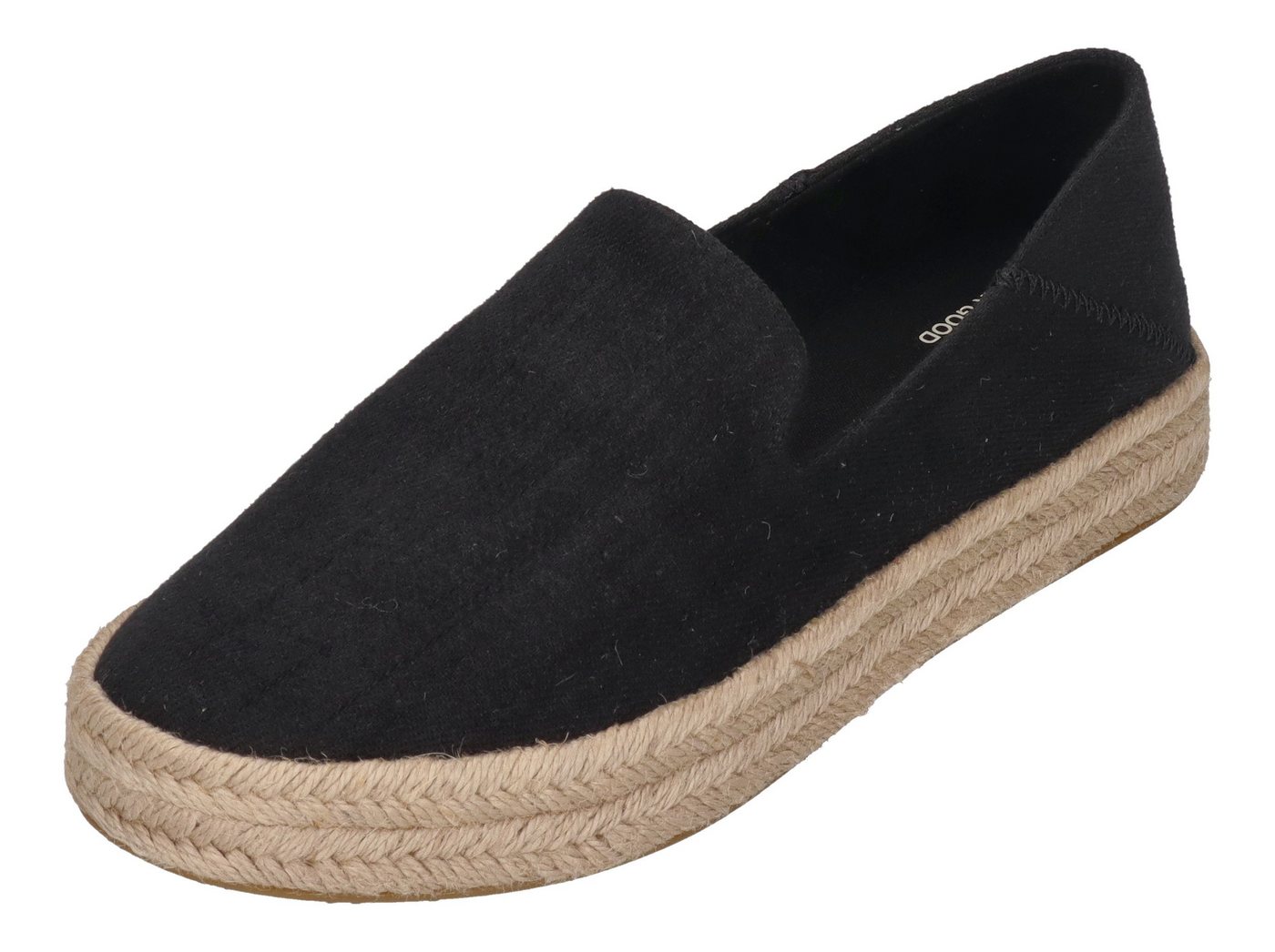 TOMS CAROLINA Espadrille Black Heavy Twill