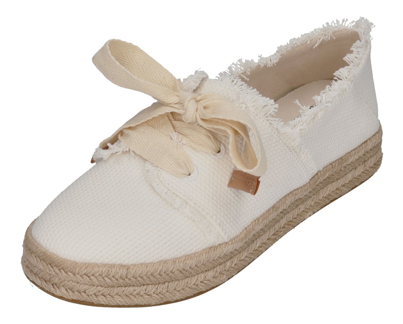 TOMS CAROLINA LACE UP Espadrille White Beachside