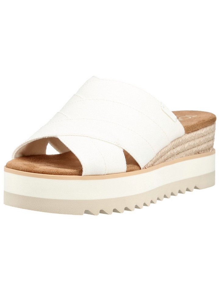 TOMS Pantoletten Textil Pantolette (weiß)