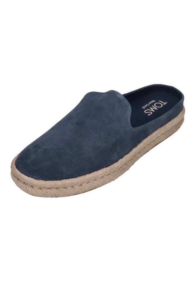 TOMS SANTIAGO MULE Espadrille Navy Suede