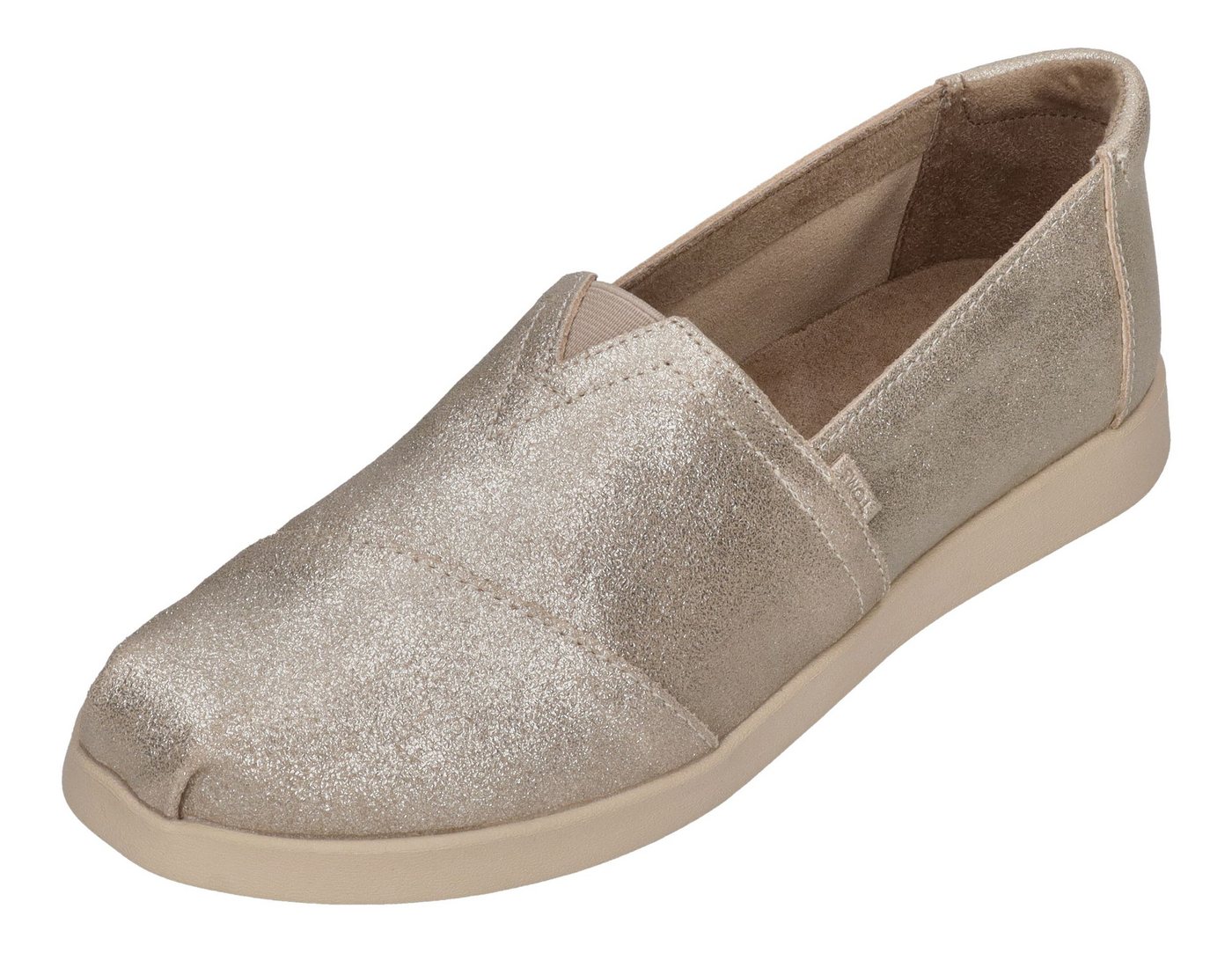 TOMS ALPARGATA PLUS Espadrille Champagne Metallic