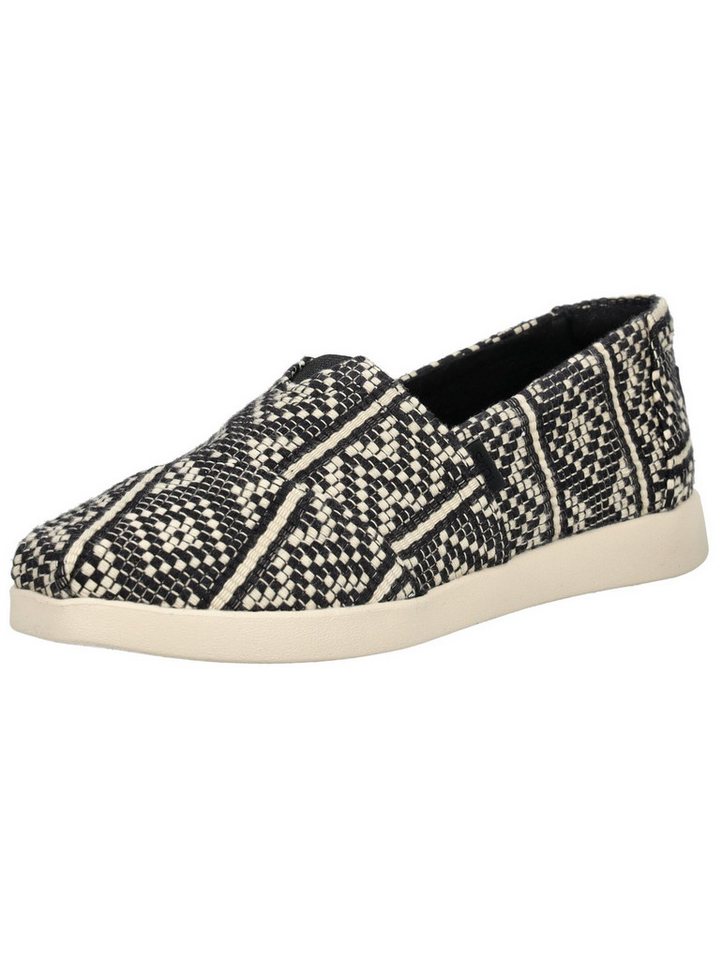 TOMS Slipper Textil Slipper (schwarz/weiß)