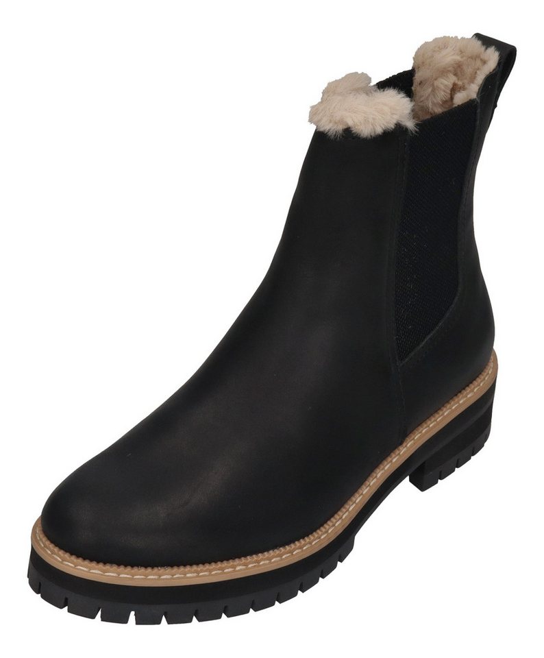 TOMS BENNET Chelseaboots Black Faux Fur