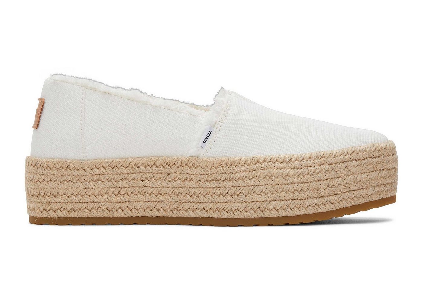 TOMS Valencia Weiße Espadrille Plateau Espadrille