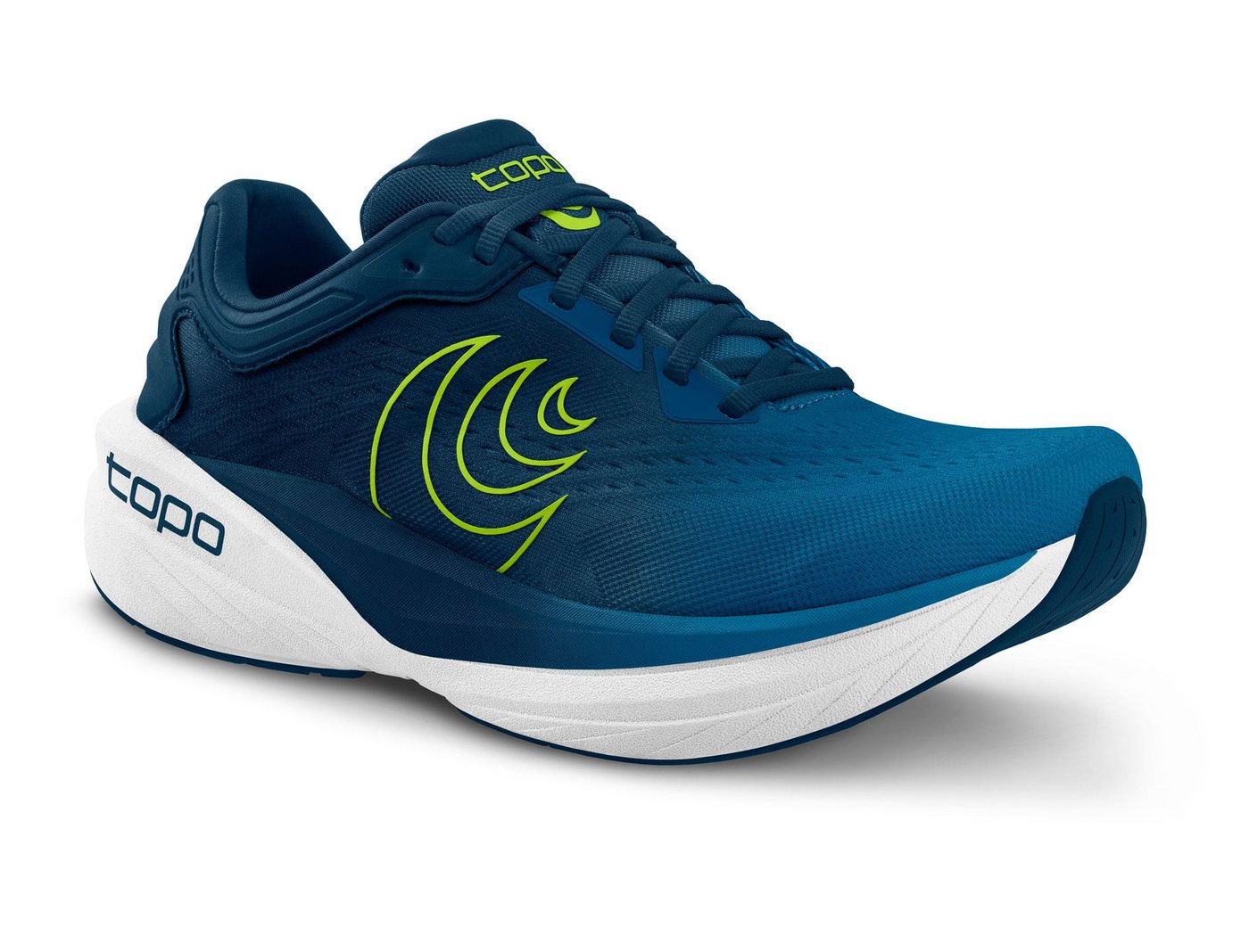 Topo Phantom 4 (Dämpfung, breitere Zehenbox) blau/lime Herren Laufschuh