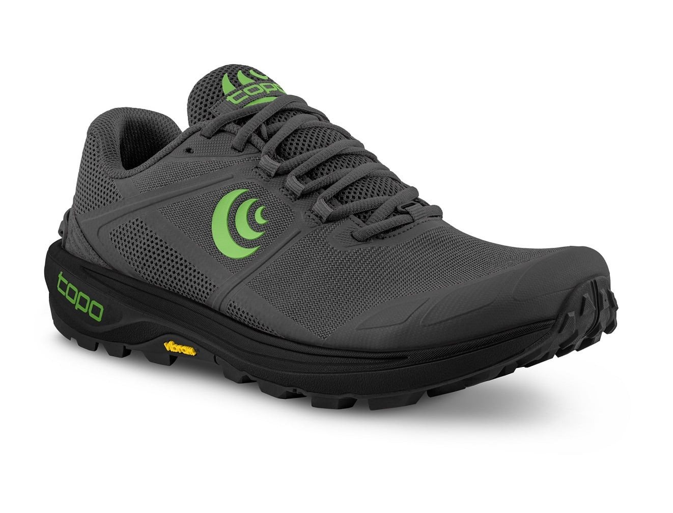 Topo Terraventure 4 (Trail, breitere Zehenbox) dunkelgrau/grün Herren Laufschuh
