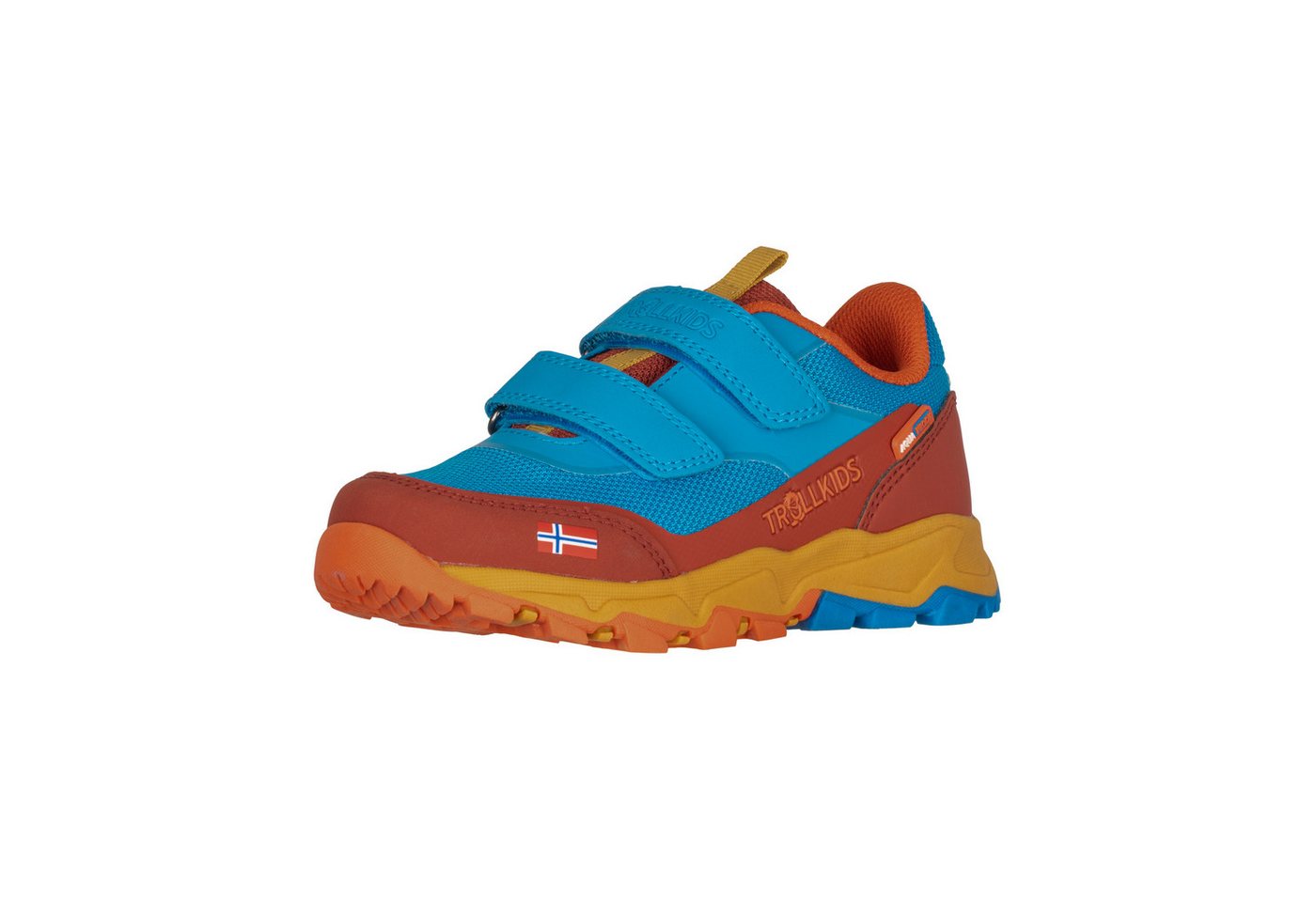 Trollkids KIDS PREIKESTOLEN HIKER Outdoorschuh wasserdicht (rot/blau)