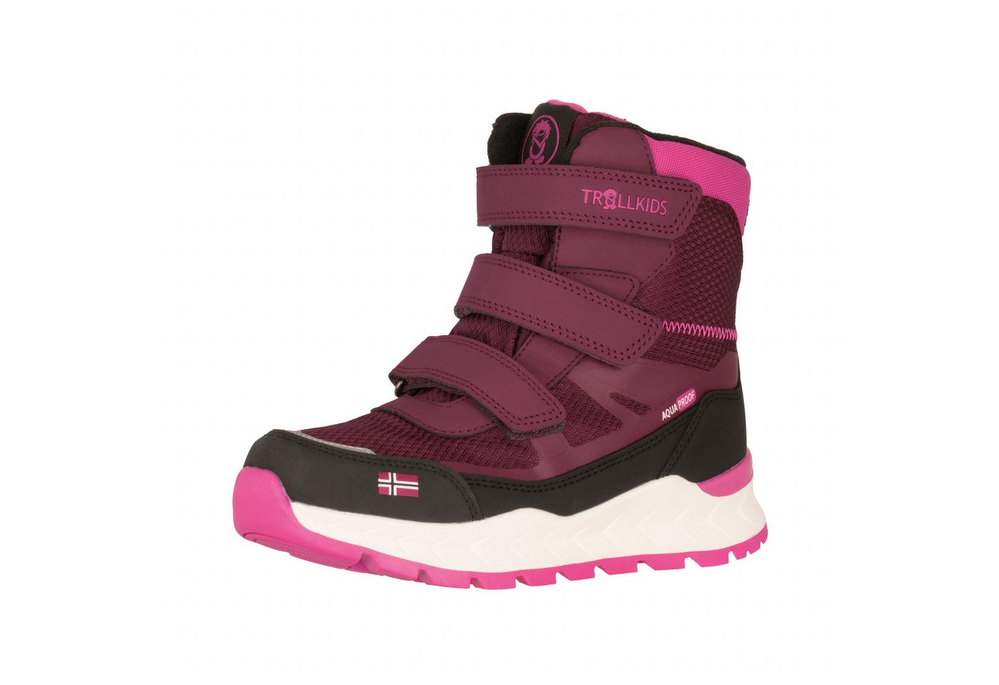 Trollkids KIDS RAULAND WINTER BOOTS Winterstiefel Snowboots, Winterstiefel, Winterschuhe, für Kinder, wasserdicht (rot/rosa)