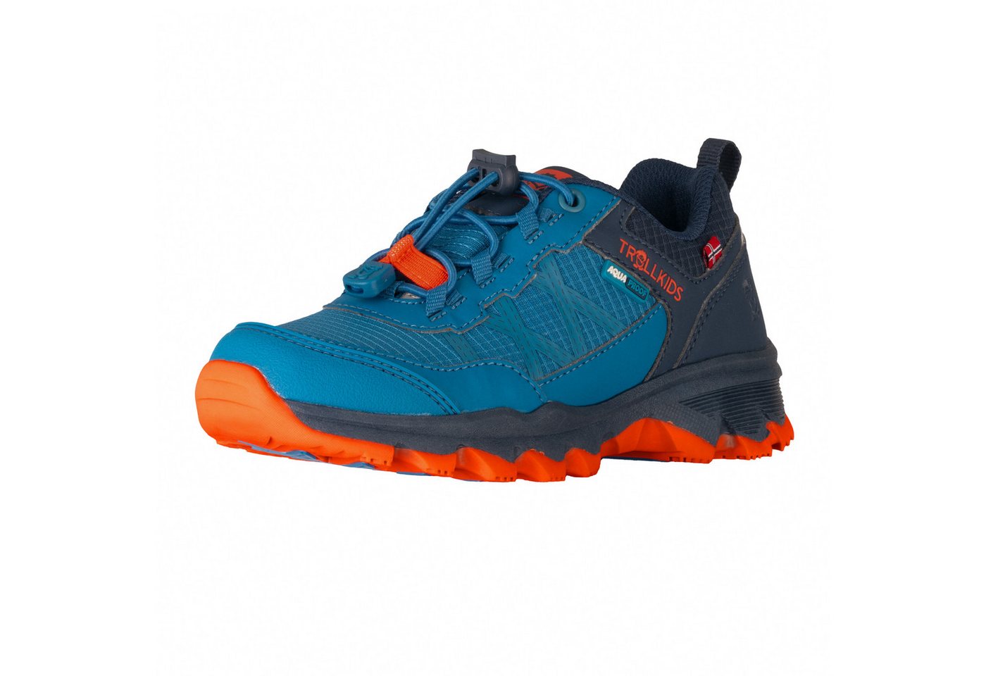 Trollkids KIDS TROLLTUNGA HIKER LOW XT Outdoorschuh wasserdicht (blau/orange)