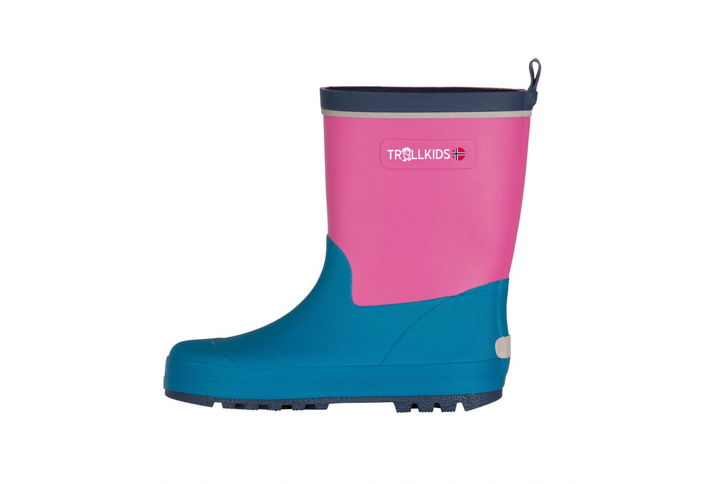 Trollkids Lysefjord Gummistiefel Wasserdicht (blau/rosa)