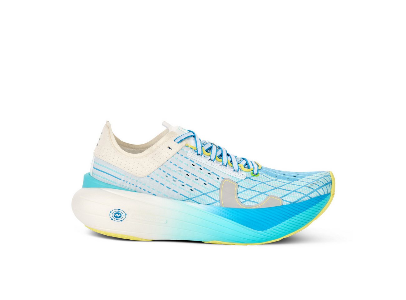 True Motion U-TECH Solo 2 Damen White Oyster Mushroom Malibu Blue Laufschuh